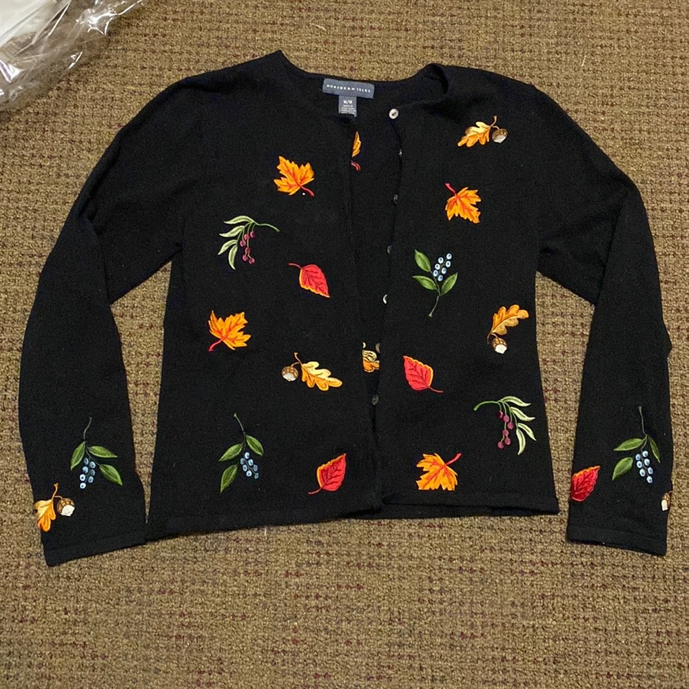 Vintage fall button up sweater